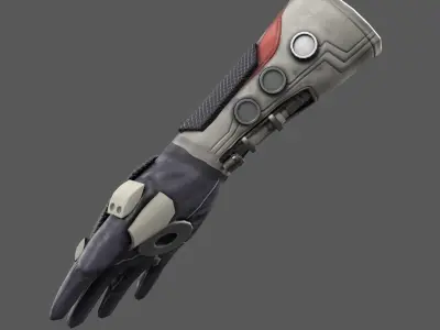 Scifi glove soldier Low-poly 3D model