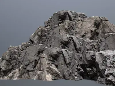 Mountain Low-poly 3D model 3