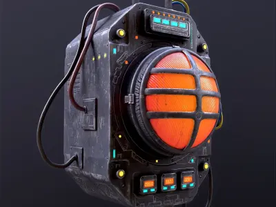 Sci Fi Signal Light Low-poly 3D model