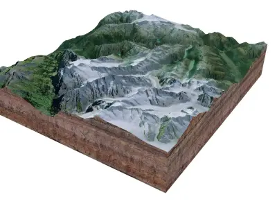 Guttannen Switzerland 3D model