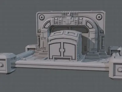 Sci-fi cartoon Model Low-poly 3D model