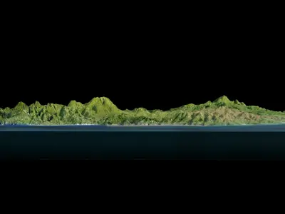 Dominica Island 3D Model 3D model