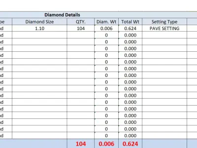 Diamond Earrings  3D print model