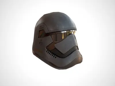 Star Wars Stormtrooper Helmet - Dark Steel Low-poly 3D model