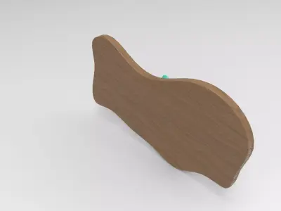 Bool Wall Mounted Rack Low-poly 3D model