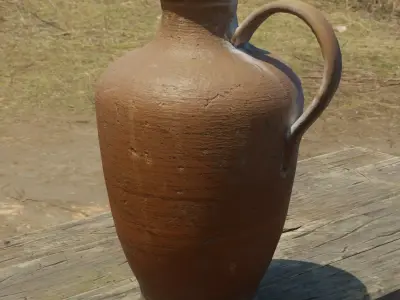 Tall ceramic jug Low-poly 3D model