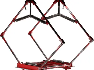  Train Pantograph Low-poly 3D model