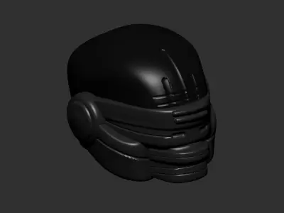 helmet high poly sculpt 3d printable ver 7 3D model 3D model