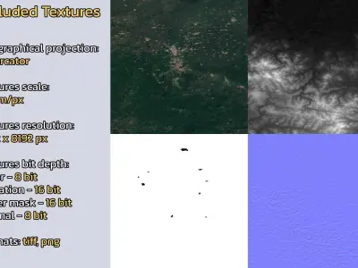 Shuangyashan China City Landscape 3D Model 3D model