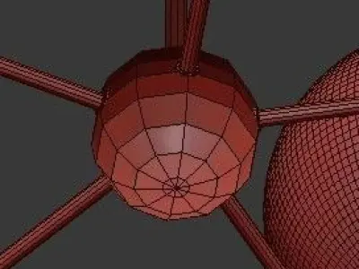 Untitled chandelier with four balls 3D model