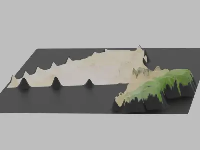 Mali Map Country Low-poly 3D model