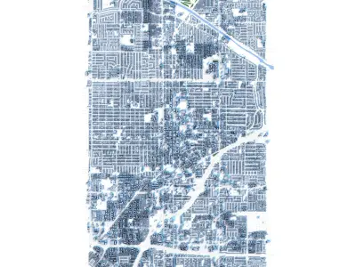 Santa Ana City California 3D model