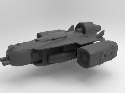 scifi spaceship model 1 3D print model