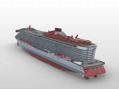 SCARLET LADY Virgin Voyages Cruise Ship 3d printable model  3D print model