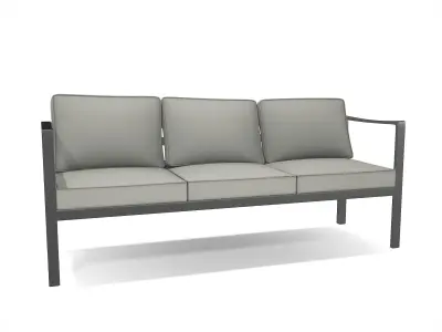 out bench sling fabric 001 Low-poly 3D model