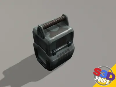 Scifi metal crate 3D model