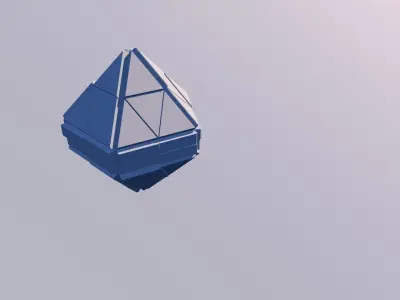 Sci Fi Object No 18 - Pyramid Sphere Torus 2019 Low Poly 3D model