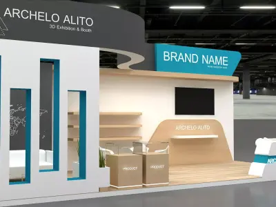 3d exhibition booth 3D model