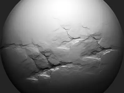 Stone Detail Brushes for Zbrush  Low-poly 3D model