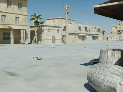 Arab City 01 Low-poly 3D model