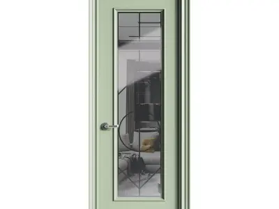 Modern entrance door 68 3D model