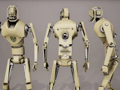 Robot 4 Low-poly 3D model