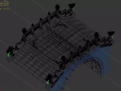Beijing City - Palace - Stone Bridge 3D model