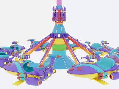 Rocket Carousel 3D model
