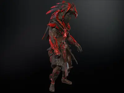 Egyptian Gods Gor Low-poly 3D model