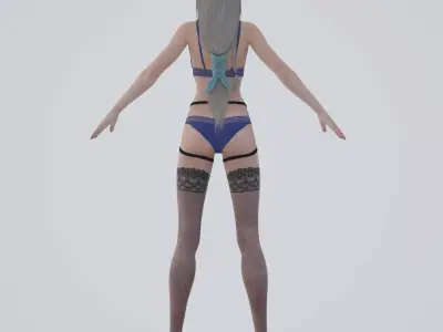 Jill Warrick Low-poly 3D model