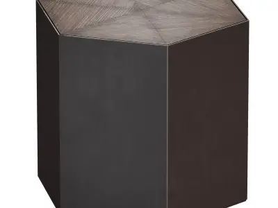 Geo Tall Light Burnt Oak Bunching Table Crate and Barrel 3D model