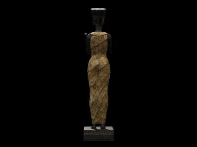 Nefertitti Standing Statue Low-poly 3D model
