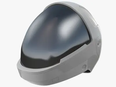 Futuristic Space Helmet 3D model