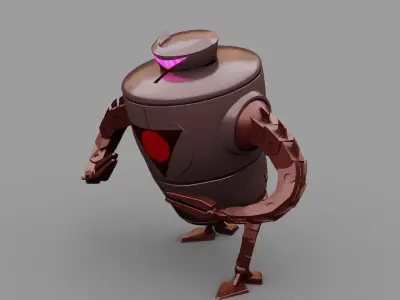 PIXAR VILLAIN ROBOT rigged - animated character 3D model