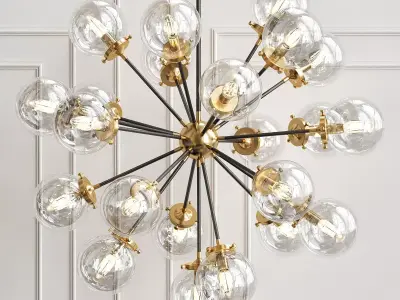 Bordeaux 18 Light Chandelier 3D model
