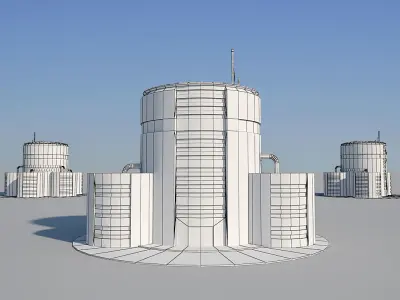 Industrial Building 04 Low-poly 3D model