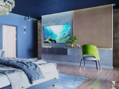 Bathroom Interior Scene for 3DMax and Corona Renderer Low-poly 3D model