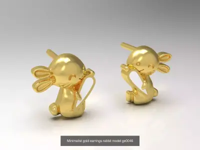 The Volume and Texture Gold Earring Collection 3D Model Pack