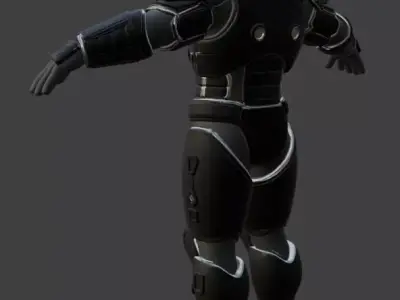 SciFi Cyberpunk Spacesuit 3D Model 3D model