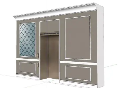 elevator door in building 3D model