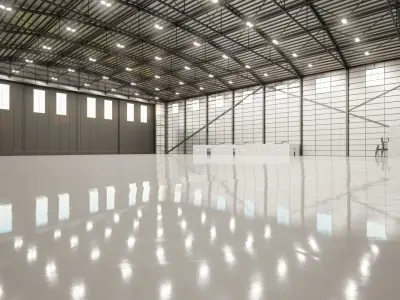 Airplane Hangar Interior 11 Low-poly 3D model