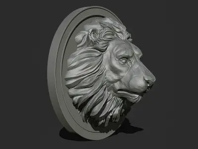 Lion Head Pendant STL 3D print model