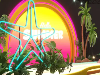 Tropical Summer Event Stage 3D model