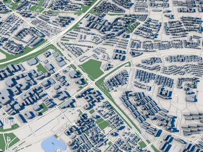 Lund City Sweden 3D model