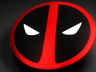 deadpool logo animated Low-poly 3D model