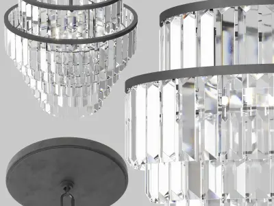 Gemma Crystal Round Chandelier 3D model