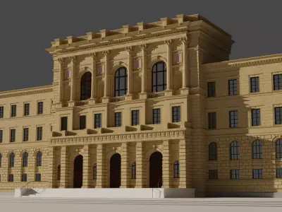ETH Zurich - University Main Building West Facade 3D model
