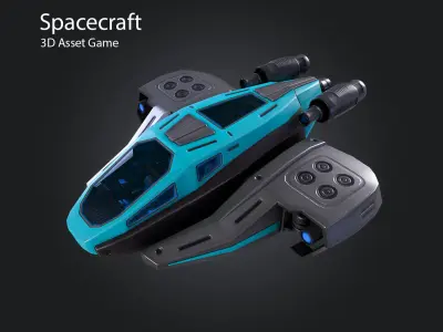 Spacecraft Low-poly 3D model