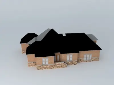 Beautiful Brick House Free 3D model