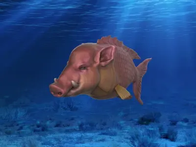 Hogfish Ocean Bacon 3D print model
